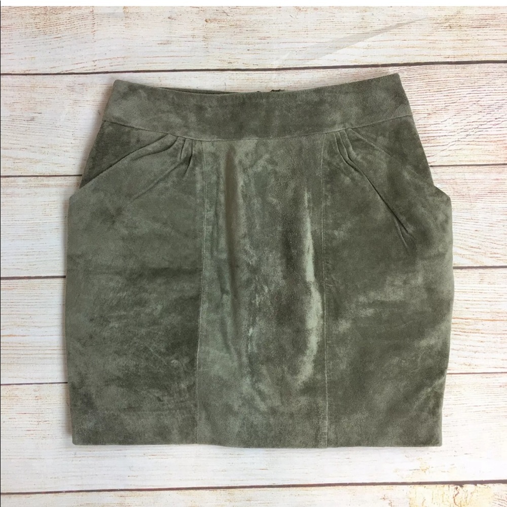 H&M genuine suede mini skirt with pockets 32/2 XS